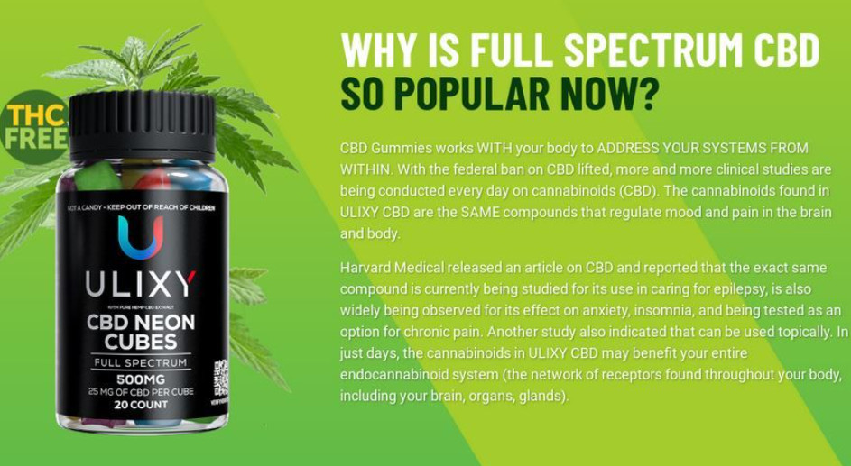 Ulixy CBD Gummies - benefits