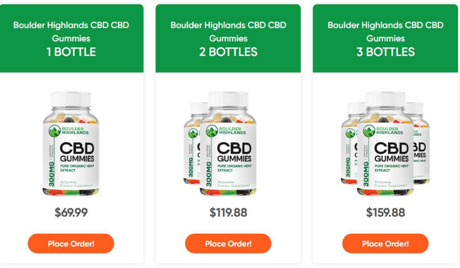 Boulder Highlands CBD Gummies - package