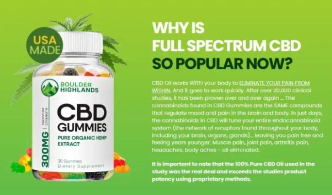 Boulder Highlands CBD Gummies - benefits